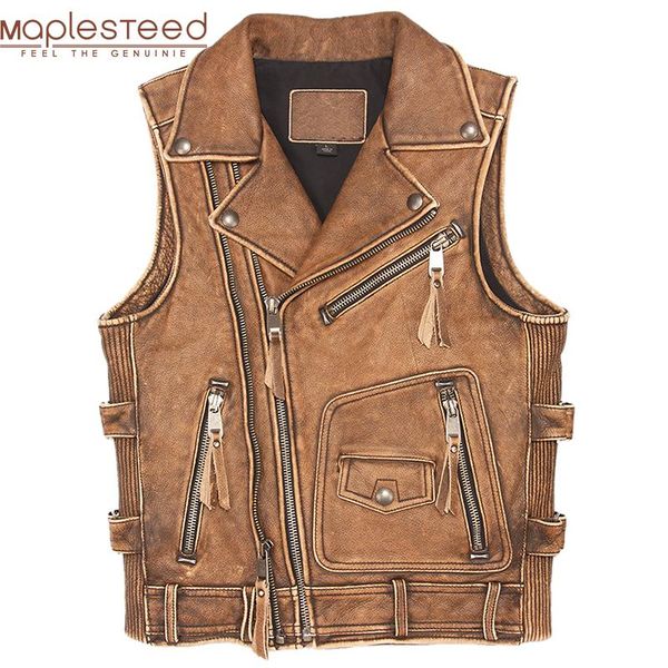 vintage brown thick motorcycle vest 100% genuine cowhide men biker leather vest moto leather waistcoat sleeveless jacket m462, Black
vintage brown thick motorcycle vest 100% genuine cowhide men biker leather vest moto leather waistcoat sleeveless jacket m462, Black