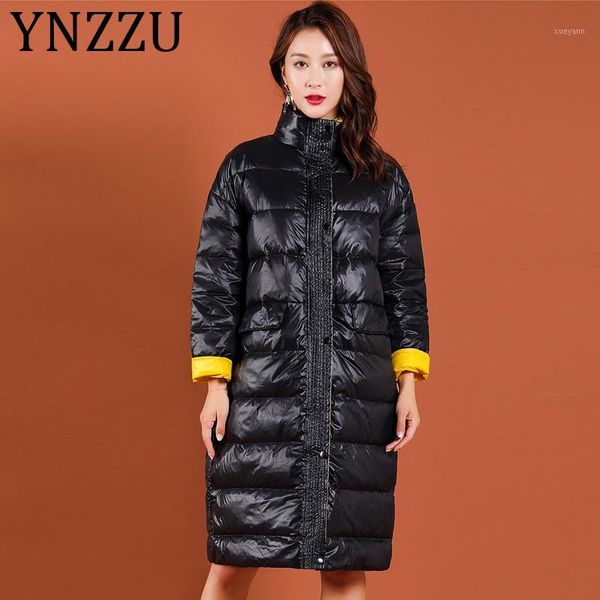 ynzzu 2019 winter stand collar windproof women's duck down jacket casual straight loose puffer female jacket warm parkas a14291, Black
ynzzu 2019 winter stand collar windproof women's duck down jacket casual straight loose puffer female jacket warm parkas a14291, Black