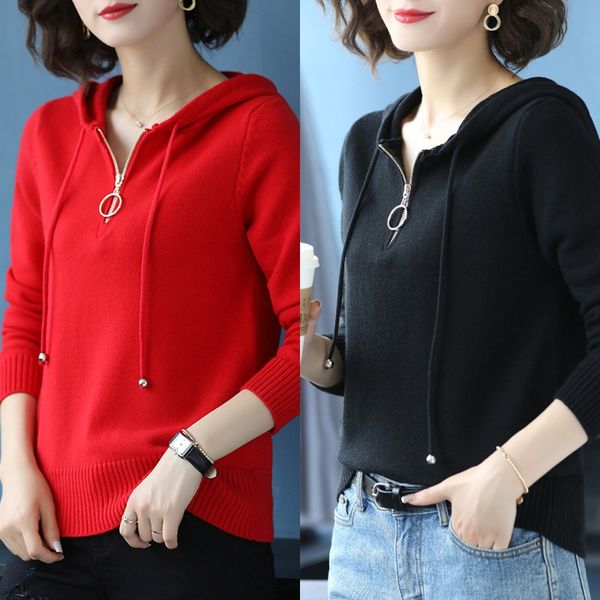 2020 осенью и зимой новый темперамент с капюшоном женщин корейской версии простой и универсальный сплошной цвет sweatersweater женщин свитер, Black
2020 осенью и зимой новый темперамент с капюшоном женщин корейской версии простой и универсальный сплошной цвет sweatersweater женщин свитер, Black
