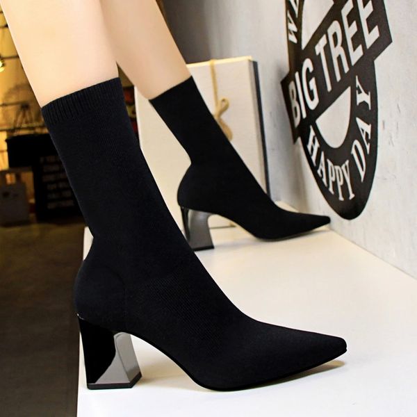 bigtree shoes women ankle boots knitting shoes woman socks boots botas mujer invierno 2020 thick heel designer heels buty #p98o, Black
bigtree shoes women ankle boots knitting shoes woman socks boots botas mujer invierno 2020 thick heel designer heels buty #p98o, Black