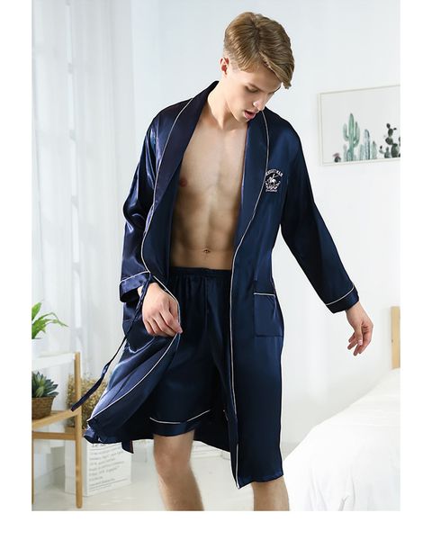 mens casual sleepwear fashion trend long sleeve cardigan buttons nightgown shorts 2pcs sets pajamas spring male loose home two piece suit, Black;brown
mens casual sleepwear fashion trend long sleeve cardigan buttons nightgown shorts 2pcs sets pajamas spring male loose home two piece suit, Black;brown