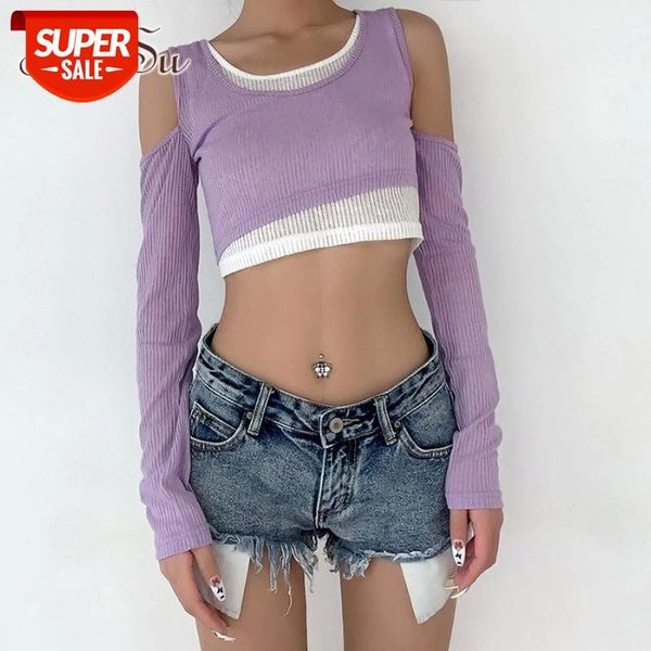 artsu sweet off shoulder patchwork ribbed y2k fashion long sleeve t-shirts vintage cropped tee autumn outfits ts52369 #ev67, White
artsu sweet off shoulder patchwork ribbed y2k fashion long sleeve t-shirts vintage cropped tee autumn outfits ts52369 #ev67, White