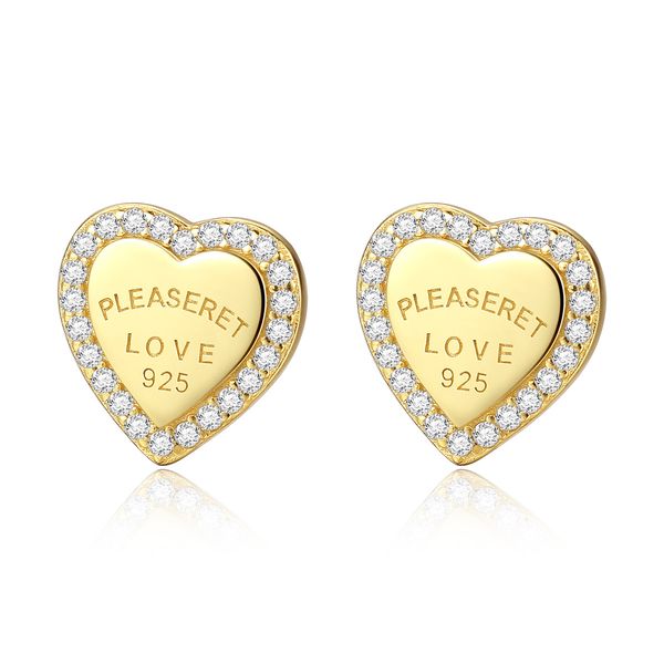 real s925 sterling silver minimalist love heart inlaid zircon stud earrings for fashion women teen girls party jewelry gift, Golden;silver
real s925 sterling silver minimalist love heart inlaid zircon stud earrings for fashion women teen girls party jewelry gift, Golden;silver