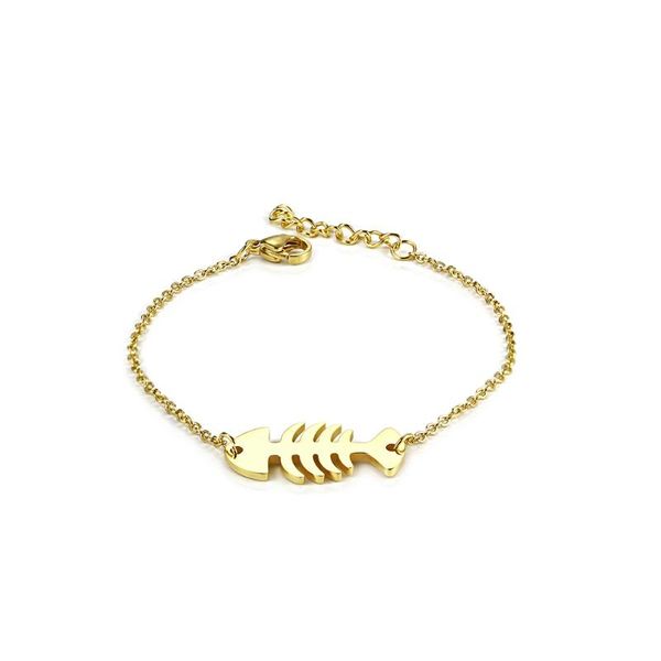 rir fashion stainless steel fish bone shape charm unique bracelet exquisite fish goldfish lady jewelry bracelet sister gifts, Black
rir fashion stainless steel fish bone shape charm unique bracelet exquisite fish goldfish lady jewelry bracelet sister gifts, Black