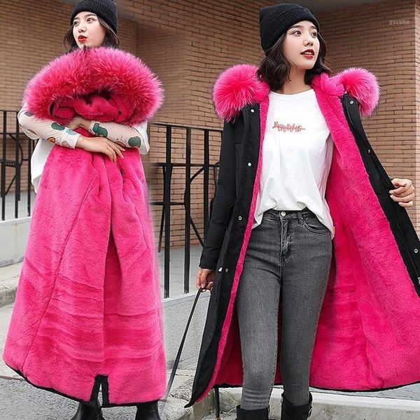 winter coat cotton sustans long jacket female parka outwear plus size jaquetas feminina 2021 large fur collar hooded down women1, Black
winter coat cotton sustans long jacket female parka outwear plus size jaquetas feminina 2021 large fur collar hooded down women1, Black