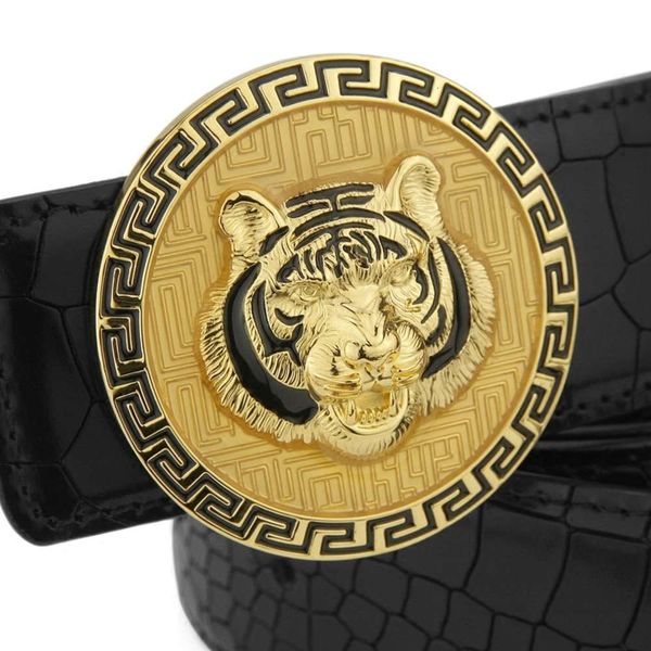 pure copper aggressive high-end tiger men's korean youth smooth buckle head leather crocodile belt, Black;brown
pure copper aggressive high-end tiger men's korean youth smooth buckle head leather crocodile belt, Black;brown