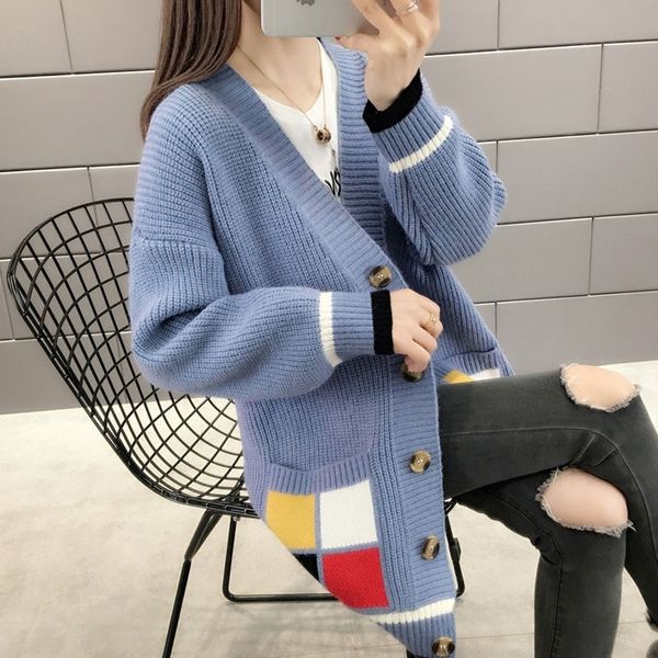 autumn winter sweater knitted cardigan batwing sleeve plaid casaco femme streetwear outwear harajuku overcoat cardigan women lj201112, White;black
autumn winter sweater knitted cardigan batwing sleeve plaid casaco femme streetwear outwear harajuku overcoat cardigan women lj201112, White;black