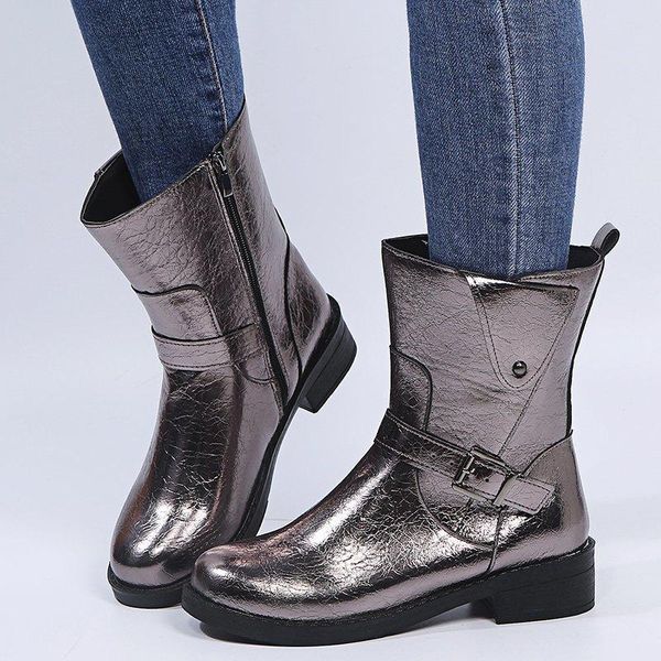 women are boots chaussure booties mid heels shiny pu leather leather autumn conservative shoes woman zapatos mujer sapato, Black
women are boots chaussure booties mid heels shiny pu leather leather autumn conservative shoes woman zapatos mujer sapato, Black