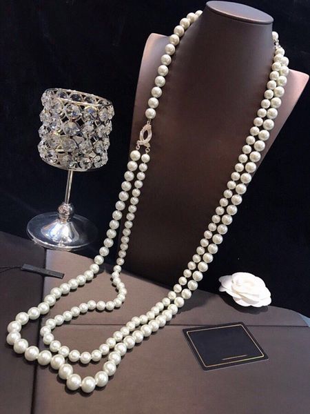 fashion brand hight version designer simplicity pearl necklace for women wedding lovers gift luxury jewelry for bride with box, Silver
fashion brand hight version designer simplicity pearl necklace for women wedding lovers gift luxury jewelry for bride with box, Silver