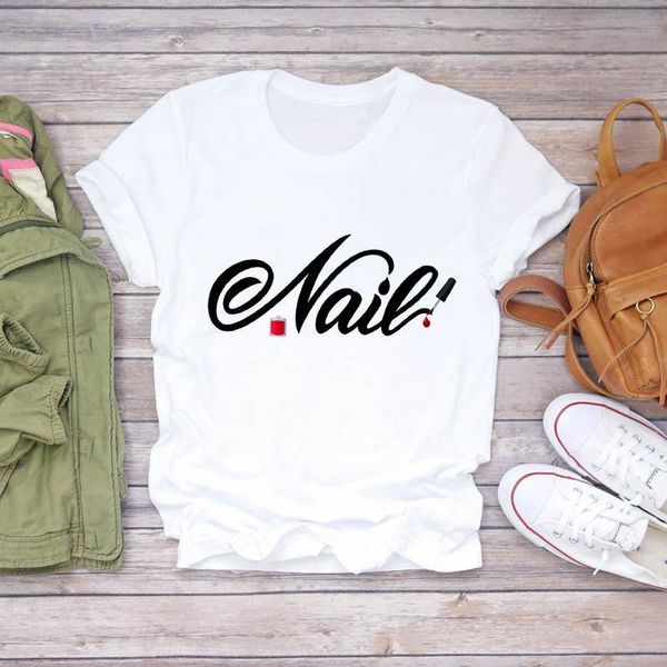 new t shirt women's fashion fingernail nail art 90s ladies summer short-sleeve harajuku short women's t-shirt female tee, White
new t shirt women's fashion fingernail nail art 90s ladies summer short-sleeve harajuku short women's t-shirt female tee, White