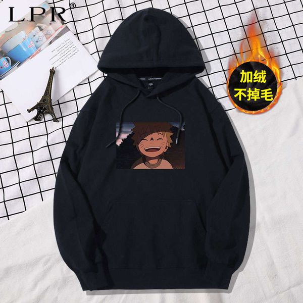 2020 naruto co branded men's hooded plush loose style ins autumn winter coat, Black
2020 naruto co branded men's hooded plush loose style ins autumn winter coat, Black