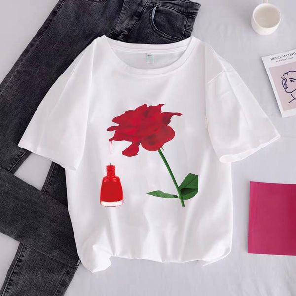 2020 women t shirt nails flower funny print t-shirt hipster costume harajuku women tshirt summer tee shirt clothes, White
2020 women t shirt nails flower funny print t-shirt hipster costume harajuku women tshirt summer tee shirt clothes, White