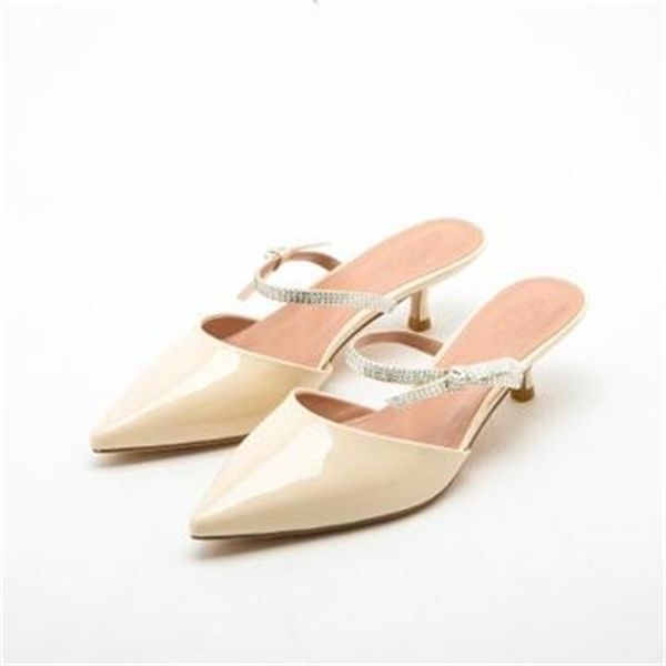 pointed heel sandals shallow mouth shoes closed toe summer heels 2020 women's suit female beige large size med ladies elastic, Black
pointed heel sandals shallow mouth shoes closed toe summer heels 2020 women's suit female beige large size med ladies elastic, Black