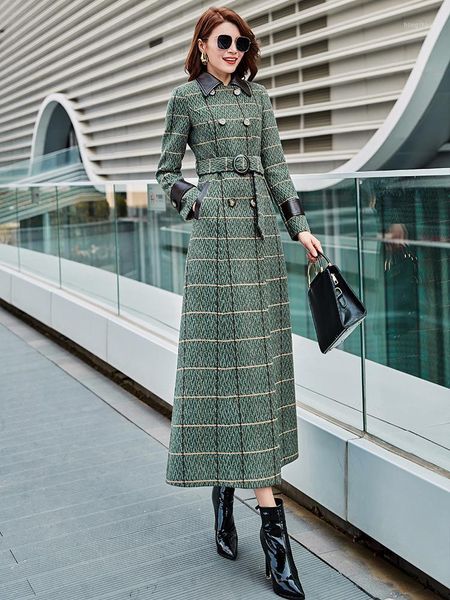2019 winter green lattice woolen loose coat woman long fund self-cultivation waist popular wool overcoat1, Black
2019 winter green lattice woolen loose coat woman long fund self-cultivation waist popular wool overcoat1, Black
