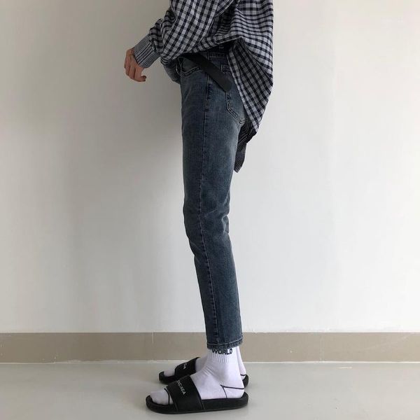 men vintage fashion casual slim fit ankle length denim pants male japan korea streetwear hip hop denim pencil trousers jeans1, Blue
men vintage fashion casual slim fit ankle length denim pants male japan korea streetwear hip hop denim pencil trousers jeans1, Blue