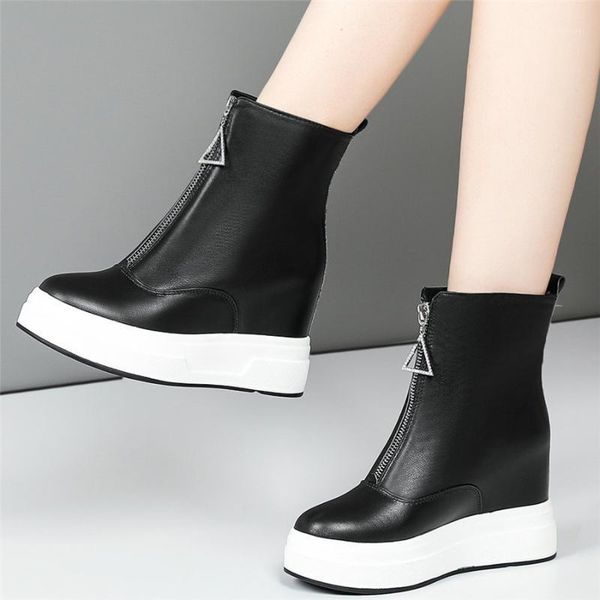 chic shoes women genuine leather wedges high heel motorcycle ankle boots female round toe fashion sneakers platform pumps shoes1, Black
chic shoes women genuine leather wedges high heel motorcycle ankle boots female round toe fashion sneakers platform pumps shoes1, Black