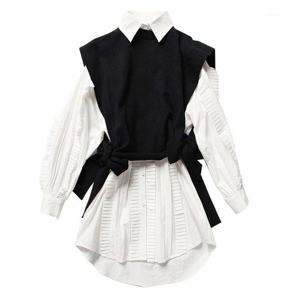 deat 2020 new spring fashion women clothes round neck sleeves knits vest turn-down collar ruffles single breasted dress we12800m1, White
deat 2020 new spring fashion women clothes round neck sleeves knits vest turn-down collar ruffles single breasted dress we12800m1, White
