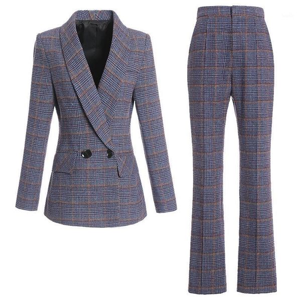 women's suits plaid double-breasted casual women's suits two-piece female office lady temperament female pants1, White
women's suits plaid double-breasted casual women's suits two-piece female office lady temperament female pants1, White