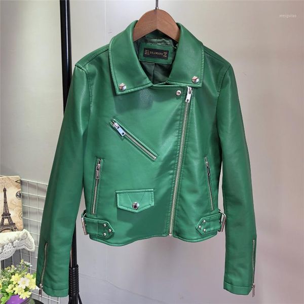 women's candy-color leather jacket short locomotive pu leather jacket new women's spring autumn short street coat outwear femme1, Black
women's candy-color leather jacket short locomotive pu leather jacket new women's spring autumn short street coat outwear femme1, Black