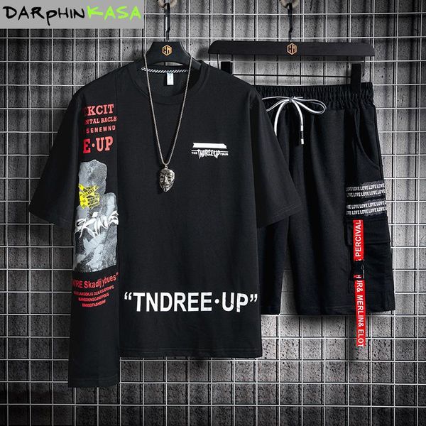 men's set summer clothing ropa casual print loose sweatshirt two piece suit t-shirts+short kg-22s, Gray
men's set summer clothing ropa casual print loose sweatshirt two piece suit t-shirts+short kg-22s, Gray