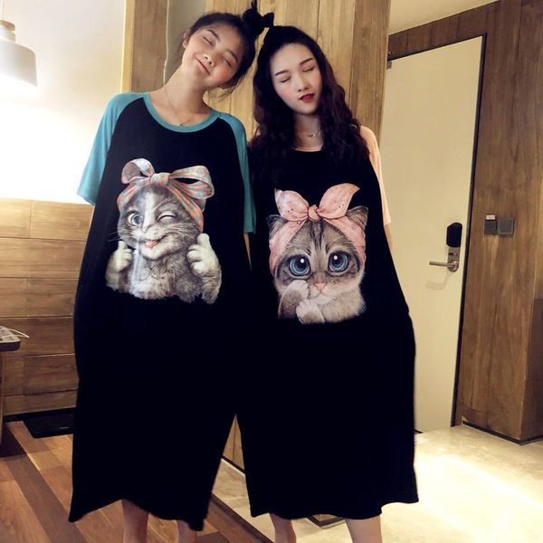 Women Cotton Sleepwear Nightdress Casual Intimate Lingerie Soft Sleepwear Homewear Summer New Cartoon Home Dressing Gown, Style a
Women Cotton Sleepwear Nightdress Casual Intimate Lingerie Soft Sleepwear Homewear Summer New Cartoon Home Dressing Gown, Style a