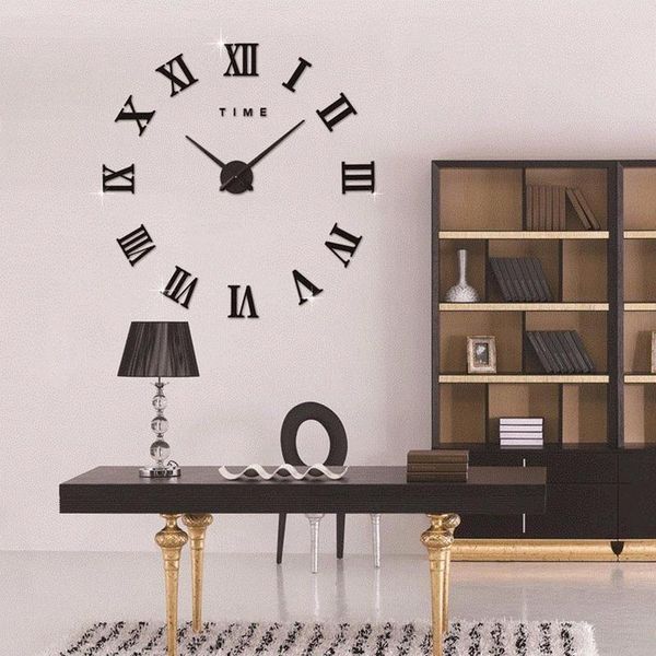 wall clocks 3d large clock silent acrylic mirror self adhesive diy decorative home sticker modern design roman numerals
wall clocks 3d large clock silent acrylic mirror self adhesive diy decorative home sticker modern design roman numerals