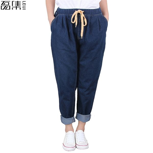 jeans woman autumn plus size harem pants high elastic waist softener loose lady denim pants 5xl y200417, Blue
jeans woman autumn plus size harem pants high elastic waist softener loose lady denim pants 5xl y200417, Blue