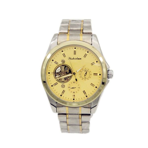 mechanical fashion hollow back through men's watch exquisite gold steel band watch watch, Slivery;brown
mechanical fashion hollow back through men's watch exquisite gold steel band watch watch, Slivery;brown