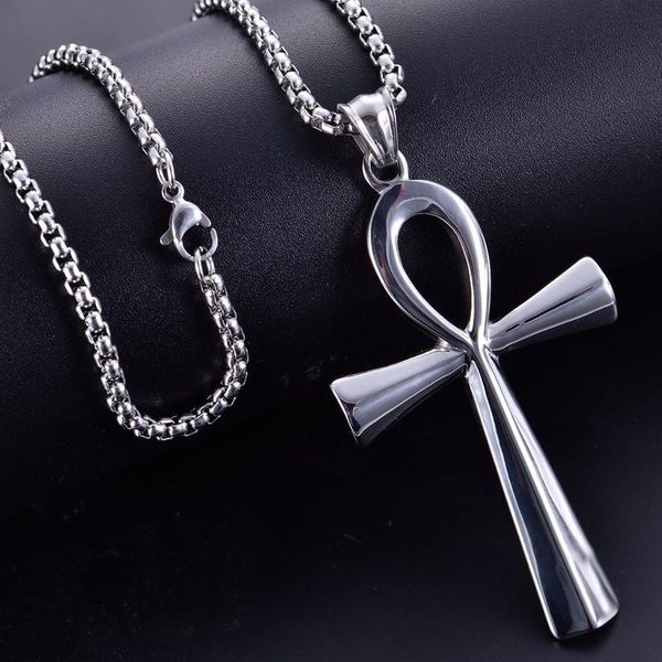 religion egyptian ankh crucifix pendant necklace men stainless steel necklace symbol of life cross gold chain hiphop man jewelry, Silver
religion egyptian ankh crucifix pendant necklace men stainless steel necklace symbol of life cross gold chain hiphop man jewelry, Silver