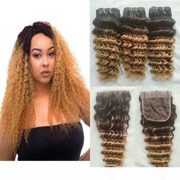 brazilian virgin hair 3bundles with 4*4 lace closure 1b 27 honey blonde human hair weave deep wave bundles with closure two tone colors, Black;brown
brazilian virgin hair 3bundles with 4*4 lace closure 1b 27 honey blonde human hair weave deep wave bundles with closure two tone colors, Black;brown