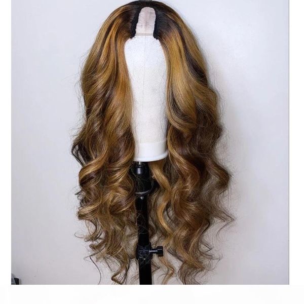 body wave highlight honey blonde brazilian u part human hair wigs for black women ombre blonde middle part u shaped wigs pre plucked, Black;brown
body wave highlight honey blonde brazilian u part human hair wigs for black women ombre blonde middle part u shaped wigs pre plucked, Black;brown