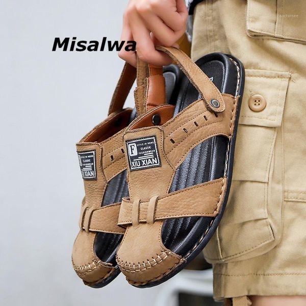 misalwa close toe handmade men summer shoes genuine leather casual sandals gladiator europ men flat shoes khaki leisure slippers1, Black
misalwa close toe handmade men summer shoes genuine leather casual sandals gladiator europ men flat shoes khaki leisure slippers1, Black