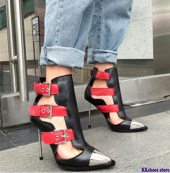new shoes woman summer hollow buckle cool boots women metal punk sandals female cool booties ladies plus shoes, Black
new shoes woman summer hollow buckle cool boots women metal punk sandals female cool booties ladies plus shoes, Black