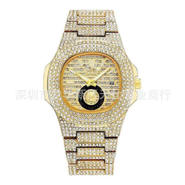 men's square sky star big dial watch fashionable luxury diamond inlaid couple steel band calendar watch, Slivery;brown
men's square sky star big dial watch fashionable luxury diamond inlaid couple steel band calendar watch, Slivery;brown
