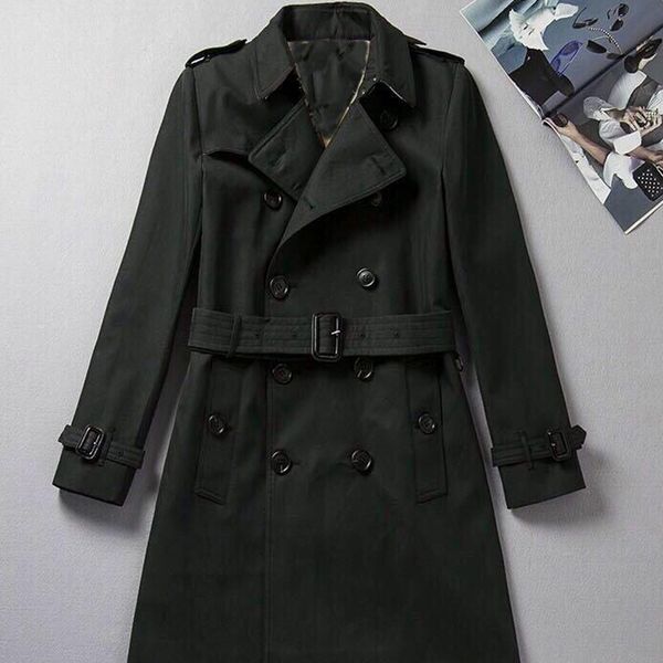 men's mid-length trench coat loose black double-breasted windbreaker gabadian cotton british style autumn and winter jacket 013, Tan;black
men's mid-length trench coat loose black double-breasted windbreaker gabadian cotton british style autumn and winter jacket 013, Tan;black
