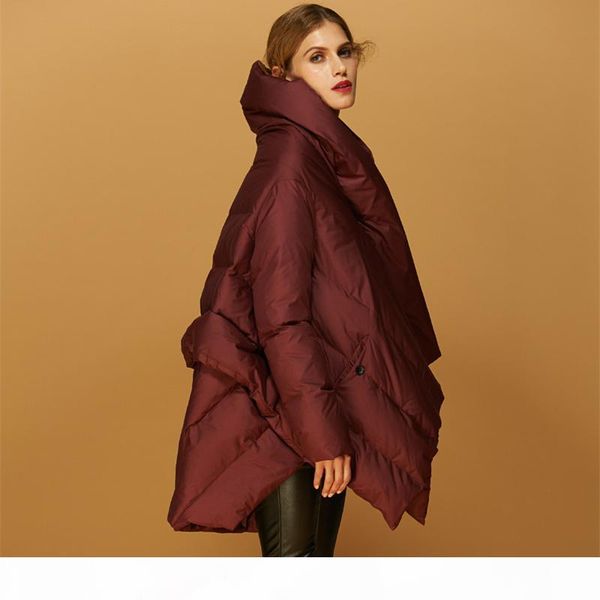 new fashion women long down jacket parka cloaks european designer asymmetric length hooded anorak female winter coat, Black
new fashion women long down jacket parka cloaks european designer asymmetric length hooded anorak female winter coat, Black