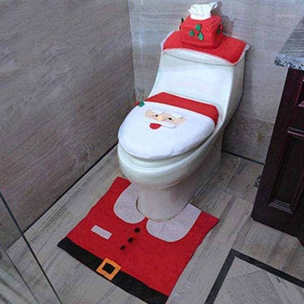 3pcs/set cute christmas toilet seat cover santa claus bathroom mat xmas supplies new year decoration1
3pcs/set cute christmas toilet seat cover santa claus bathroom mat xmas supplies new year decoration1