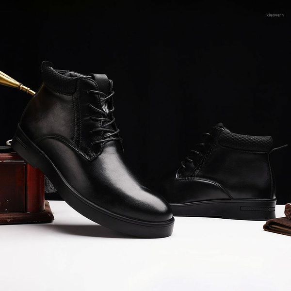 winter 2020 genuine leather casual flat bottom men's cotton boots soft and comfortable non-slip men's cotton boots1, Black
winter 2020 genuine leather casual flat bottom men's cotton boots soft and comfortable non-slip men's cotton boots1, Black