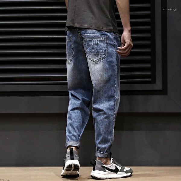 japanese style fashion men jeans loose fit elastic casual cotton denim harem trousers streetwear vintage designer long pants1, Blue
japanese style fashion men jeans loose fit elastic casual cotton denim harem trousers streetwear vintage designer long pants1, Blue