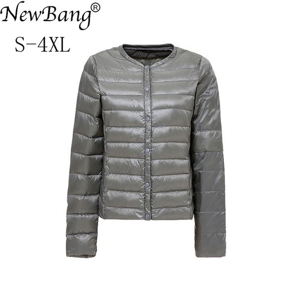 newbang brand women's down jacket ultra light down jacket women collar-less coat feather lightweight portable thin slim jackets lj20102, Black 
newbang brand women's down jacket ultra light down jacket women collar-less coat feather lightweight portable thin slim jackets lj20102, Black