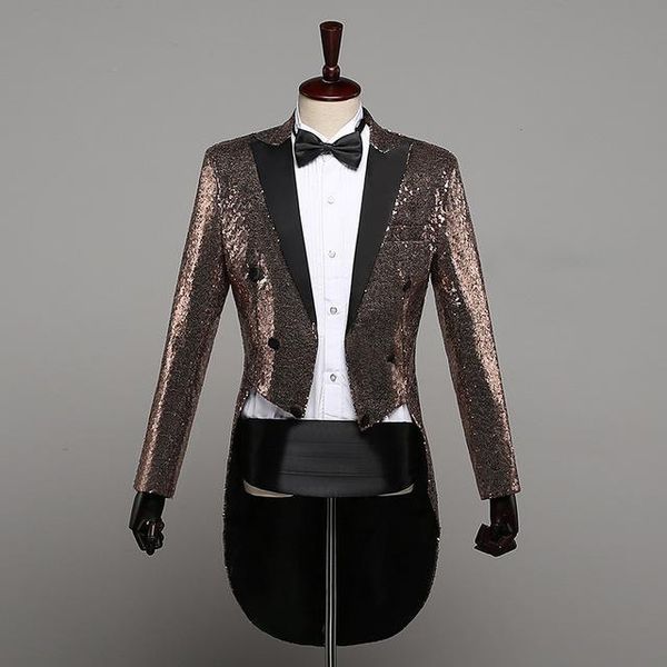 men's suits & blazers 6 colors fashion champagne gold silver red blue black sequins tuxedo swallowtail coat singers paillette jacket co, White;black
men's suits & blazers 6 colors fashion champagne gold silver red blue black sequins tuxedo swallowtail coat singers paillette jacket co, White;black