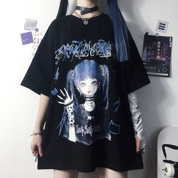 summer goth female tee aesthetic loose women t-shirt punk dark grunge streetwear ladies gothic t-shirts harajuku clothes y2k, White
summer goth female tee aesthetic loose women t-shirt punk dark grunge streetwear ladies gothic t-shirts harajuku clothes y2k, White