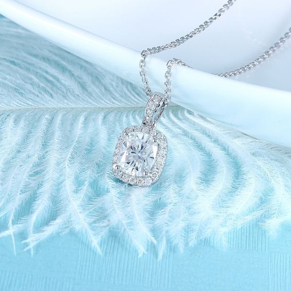 transgems 14k white gold 585 6x7mm 1.5 ct f color moissanite cushion cutting halo pendant necklace for women y200620, Silver
transgems 14k white gold 585 6x7mm 1.5 ct f color moissanite cushion cutting halo pendant necklace for women y200620, Silver