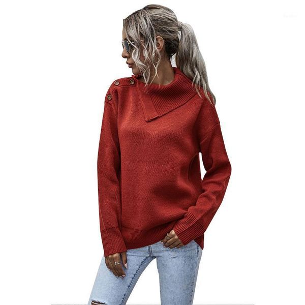 side lapel pullover autumn and winter new products women's casual shoulder button half open collar1, Black
side lapel pullover autumn and winter new products women's casual shoulder button half open collar1, Black