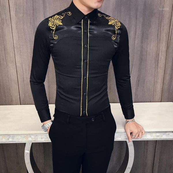 2020 fashion korean embroidered slim fit long sleeve men kemeja pria spring social club prom shirt camisa masculina1, White;black
2020 fashion korean embroidered slim fit long sleeve men kemeja pria spring social club prom shirt camisa masculina1, White;black