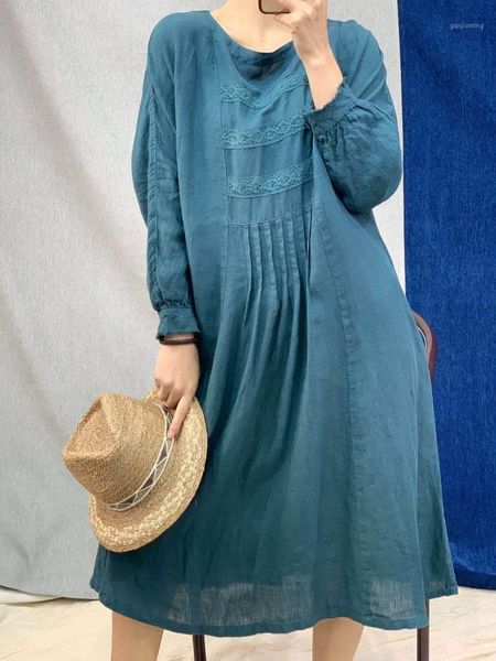 vintage cotton linen patchwork lace dresses women 2020 summer new solid color o-neck full sleeve loose female dress1, Black;gray
vintage cotton linen patchwork lace dresses women 2020 summer new solid color o-neck full sleeve loose female dress1, Black;gray