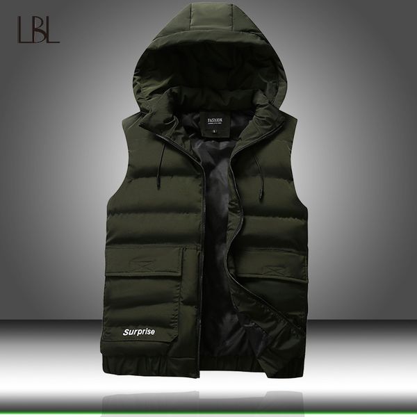mens winter sleeveless jacket down vest men's warm thick hooded coats male padded work waistcoat men hoodies jacket zipper vest, Black;white
mens winter sleeveless jacket down vest men's warm thick hooded coats male padded work waistcoat men hoodies jacket zipper vest, Black;white
