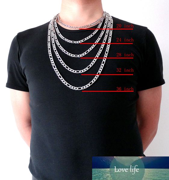 8 mm 18'' - 36'' inches men customize length chain stainless steel necklace figaro chain fashion jewerly, Silver
8 mm 18'' - 36'' inches men customize length chain stainless steel necklace figaro chain fashion jewerly, Silver