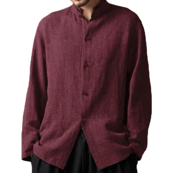 men's casual shirts man autumn cotton single breasted long sleeve solid stand collar plus size male chinese style shirt, White;black
men's casual shirts man autumn cotton single breasted long sleeve solid stand collar plus size male chinese style shirt, White;black