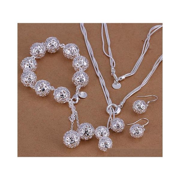 factory price 925 sterling silver hollow ball necklace & bracelet & earrings fashion jewelry set shipping birthday gift for woman v8da1, Black
factory price 925 sterling silver hollow ball necklace & bracelet & earrings fashion jewelry set shipping birthday gift for woman v8da1, Black